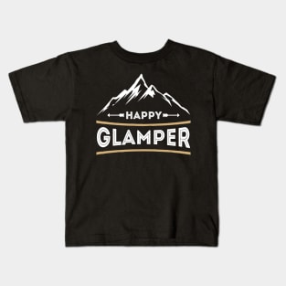 Happy Glamper - Glamping Funny Travel Summer Camping Kids T-Shirt